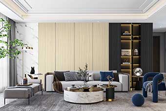 恩施轻奢风格-客厅